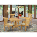 5 Piece Wood Dining Set with Cushion Seat Q490591