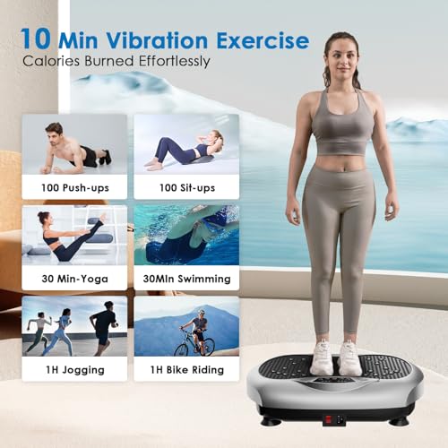 Vibration Plate Exercise Machine with Resistance Bands I319