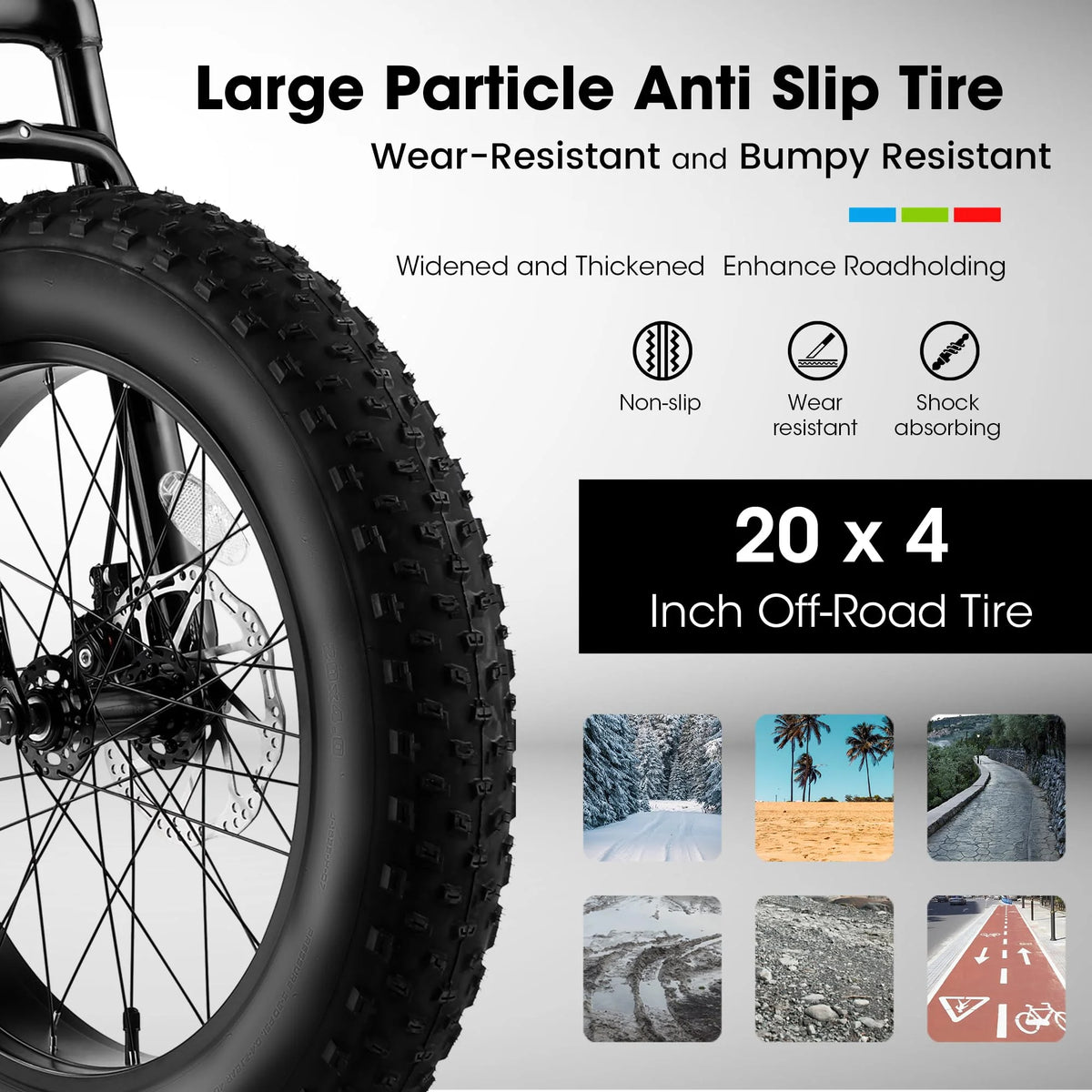 20 Inch 4 Wide Fat Tire 7 Speed Steel Frame Kids Bike H15775