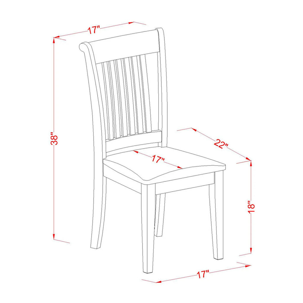 5 Piece Wood Dining Set with Cushion Seat Q490591