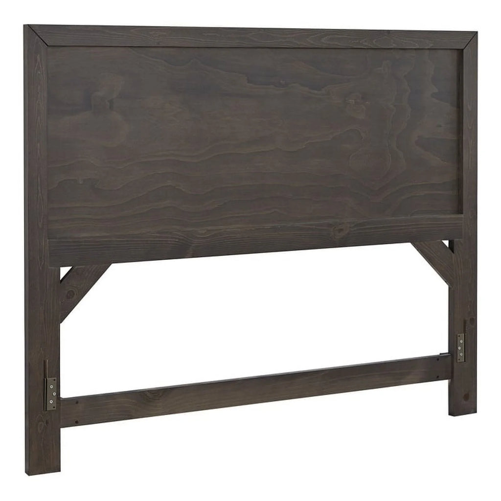 King Panel Wood Headboard In Stone Brown S355