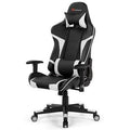 Black White Massage PC & Racing Game Chair C83475