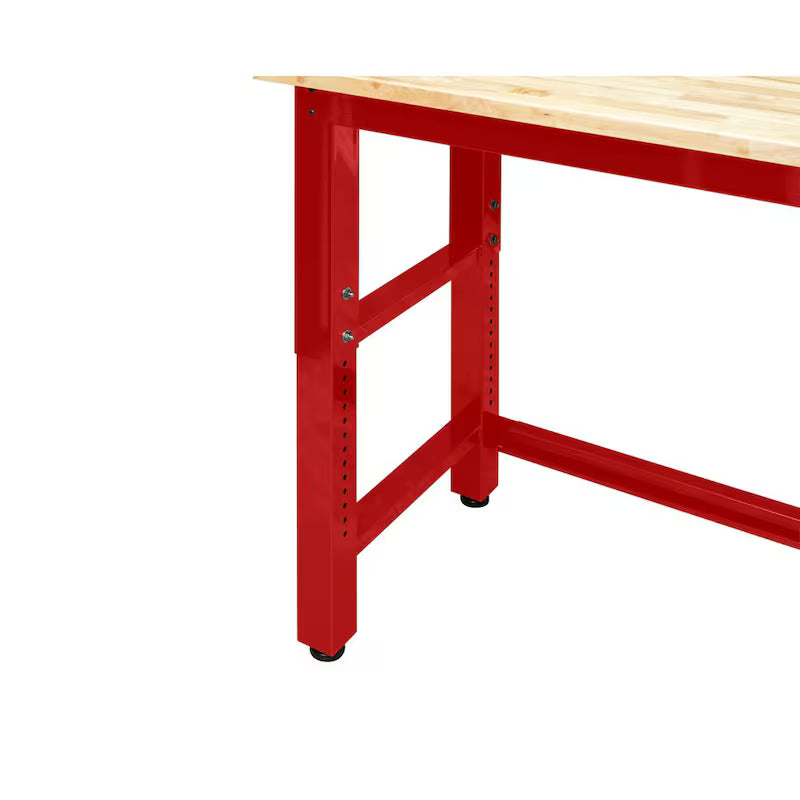 8 ft. Adjustable Height Solid Wood Top Workbench Y629803