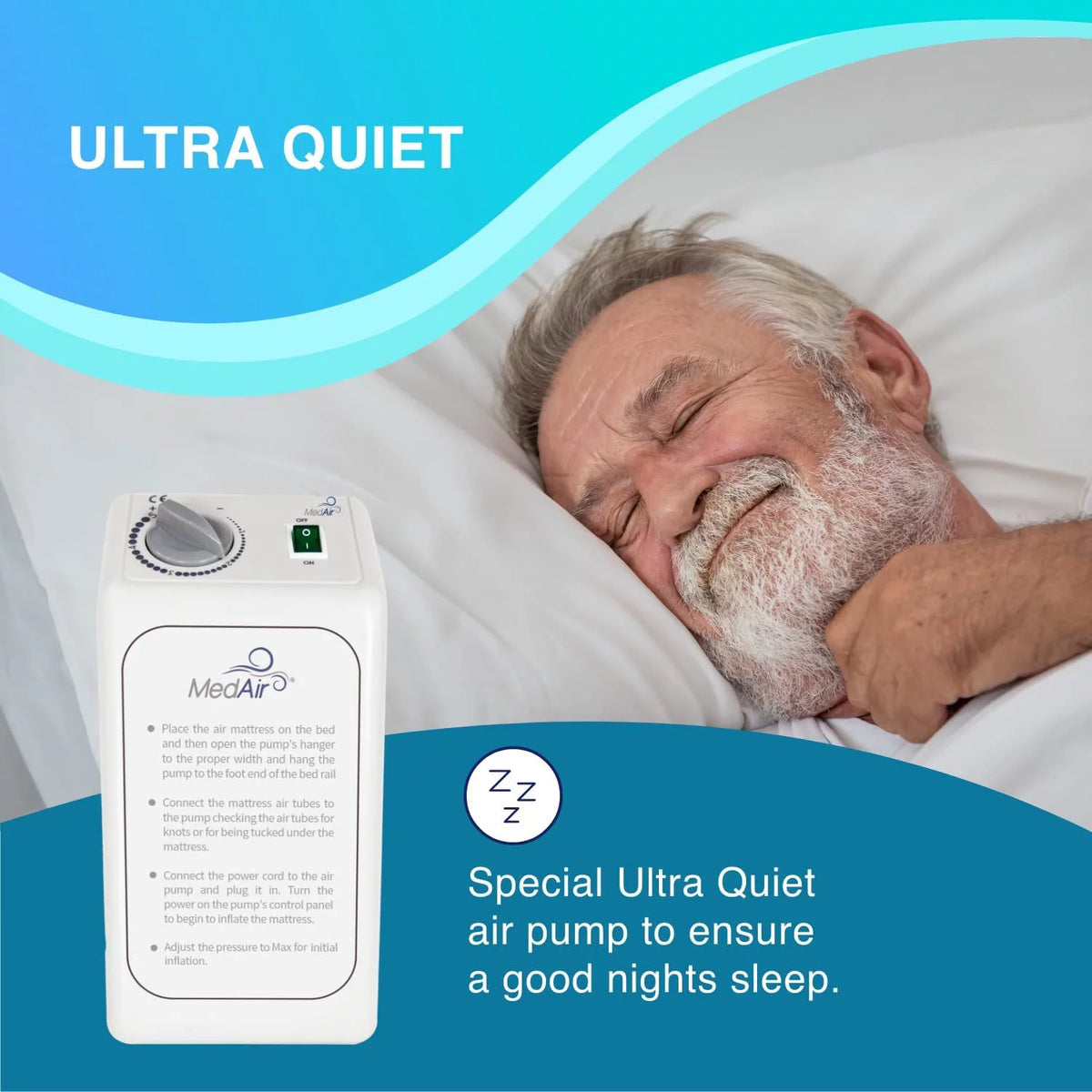 Alternating Air Pressure Mattress Pad with Pump I280
