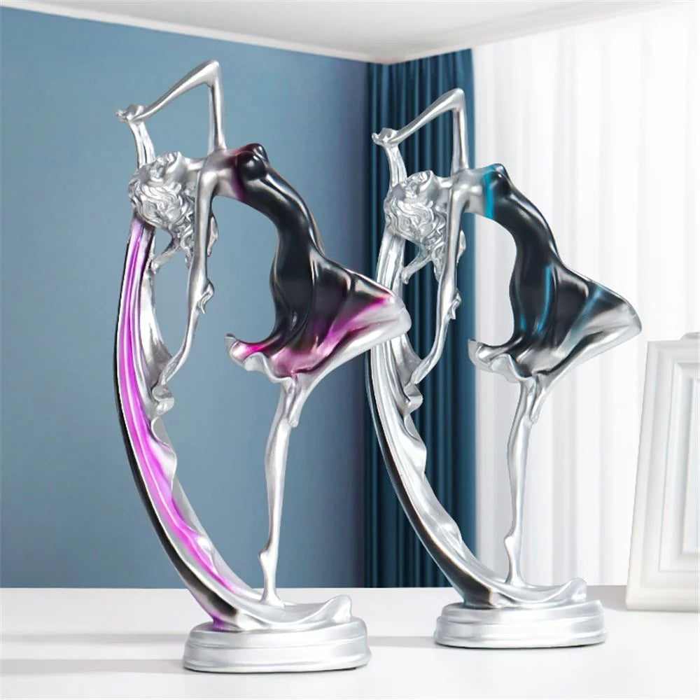 Modern Art Dancing Girl Resin Statue G655133