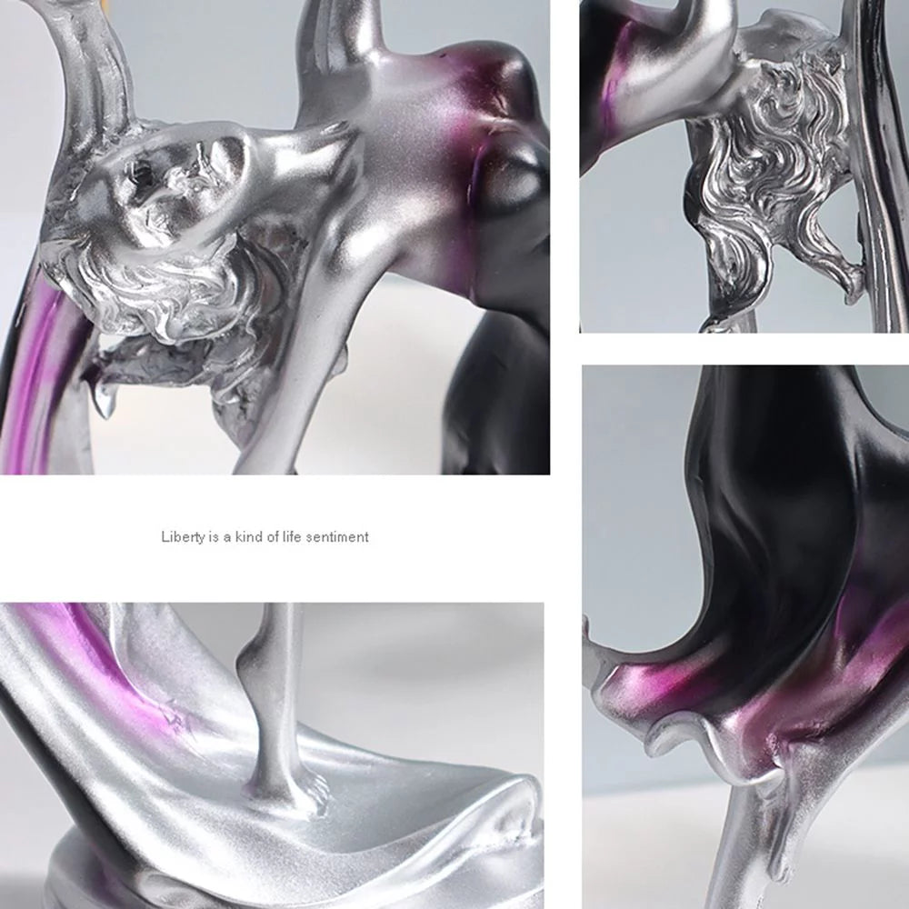 Modern Art Dancing Girl Resin Statue G655133