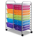 Rolling 15-Drawer Organizer Cart with Wheels D7125