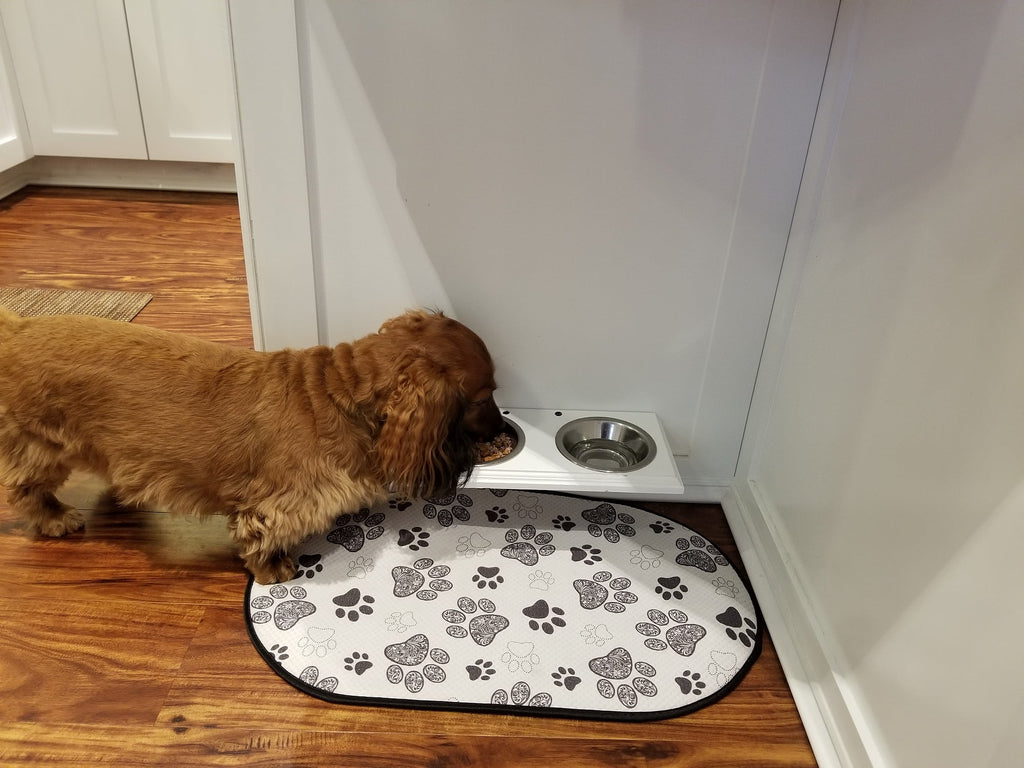 Unfinished Wood Pet Food Holder I766090