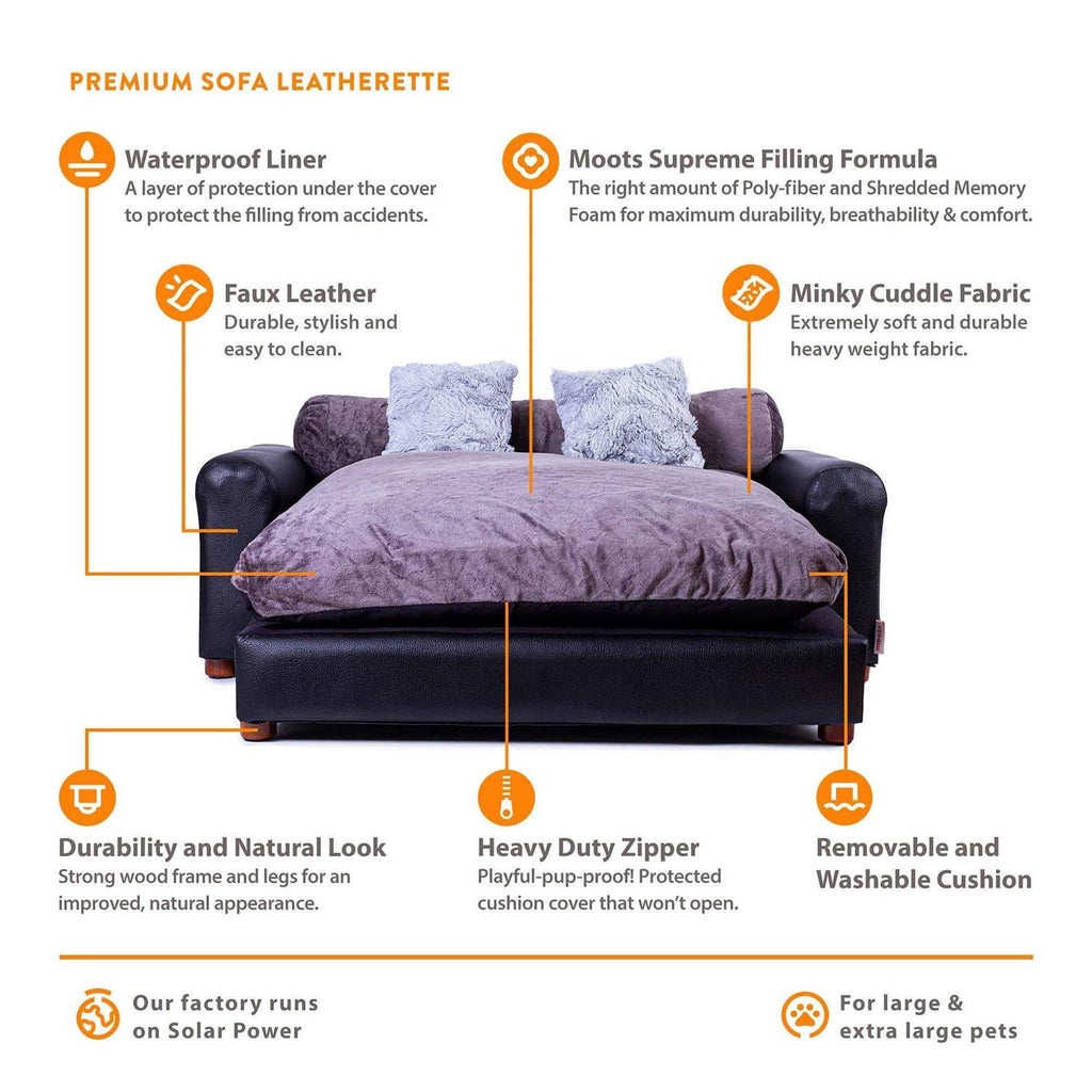 Leatherette Pets Sofa F51679