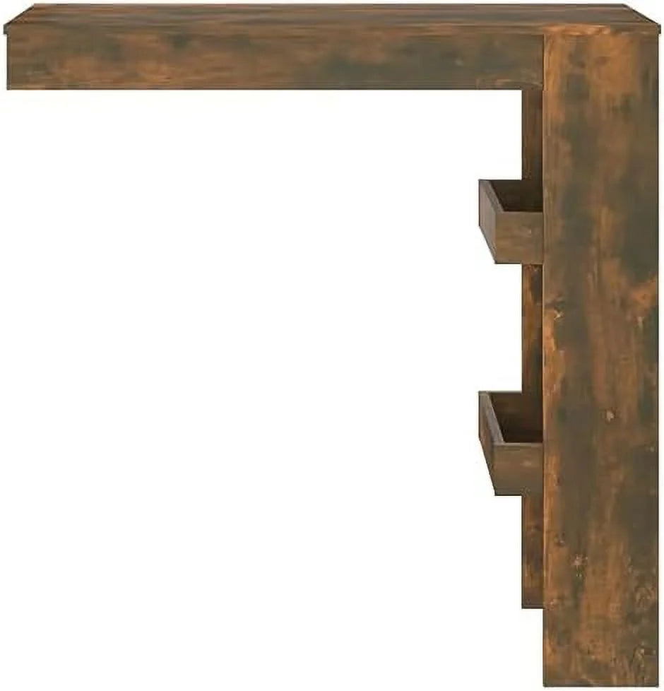 Brown Oak Engineered Wood Dining Table V81832