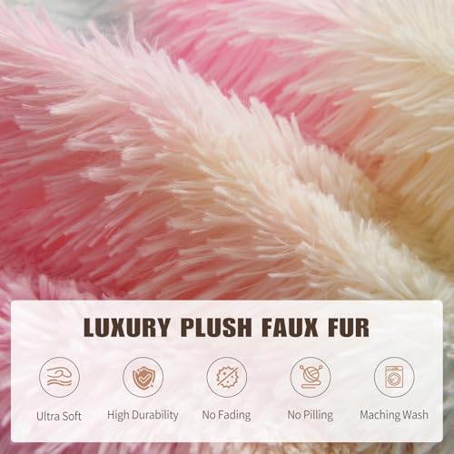 Waterproof Faux Fur 5FT Round Bean Bag Chair Cover with Pocket M6462