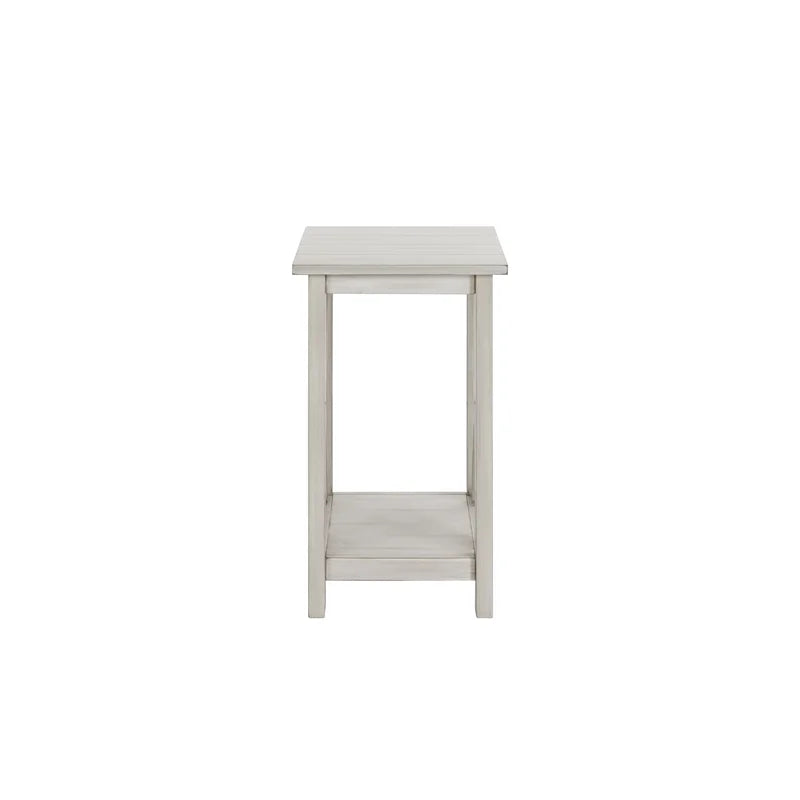 Antique White Wood Side Table U766