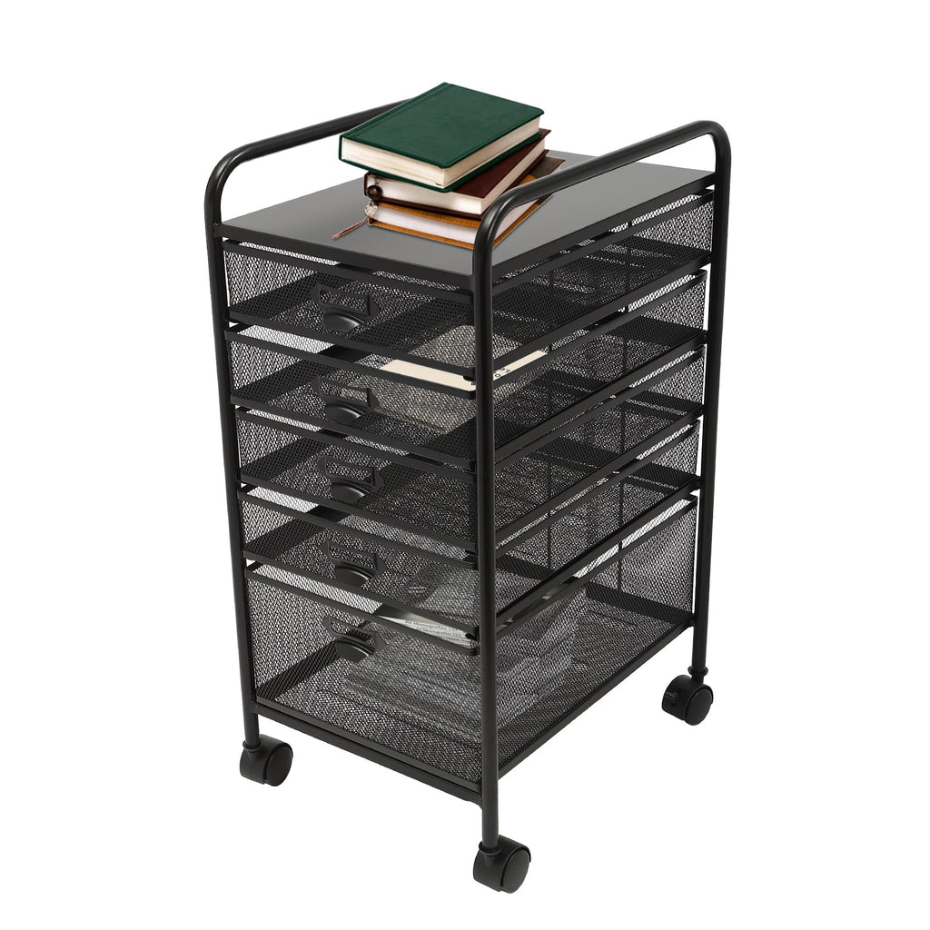 5 Drawer Black File Cabinet M54491