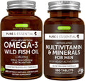 Omega-3 Fish Oil + Men's Multivitamin Bundle, 180 Softgels + 180 Tablets A932817