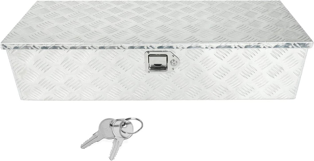 Black Aluminum 5 Bar Tread Underbody Tool Box with Lock X9601