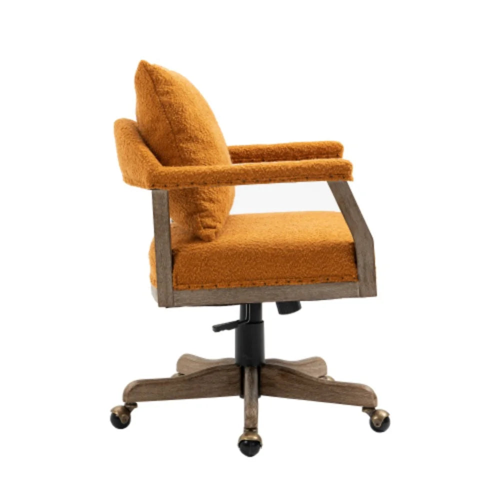 Orange Adjustable Swivel Fabric Office Chair J39980