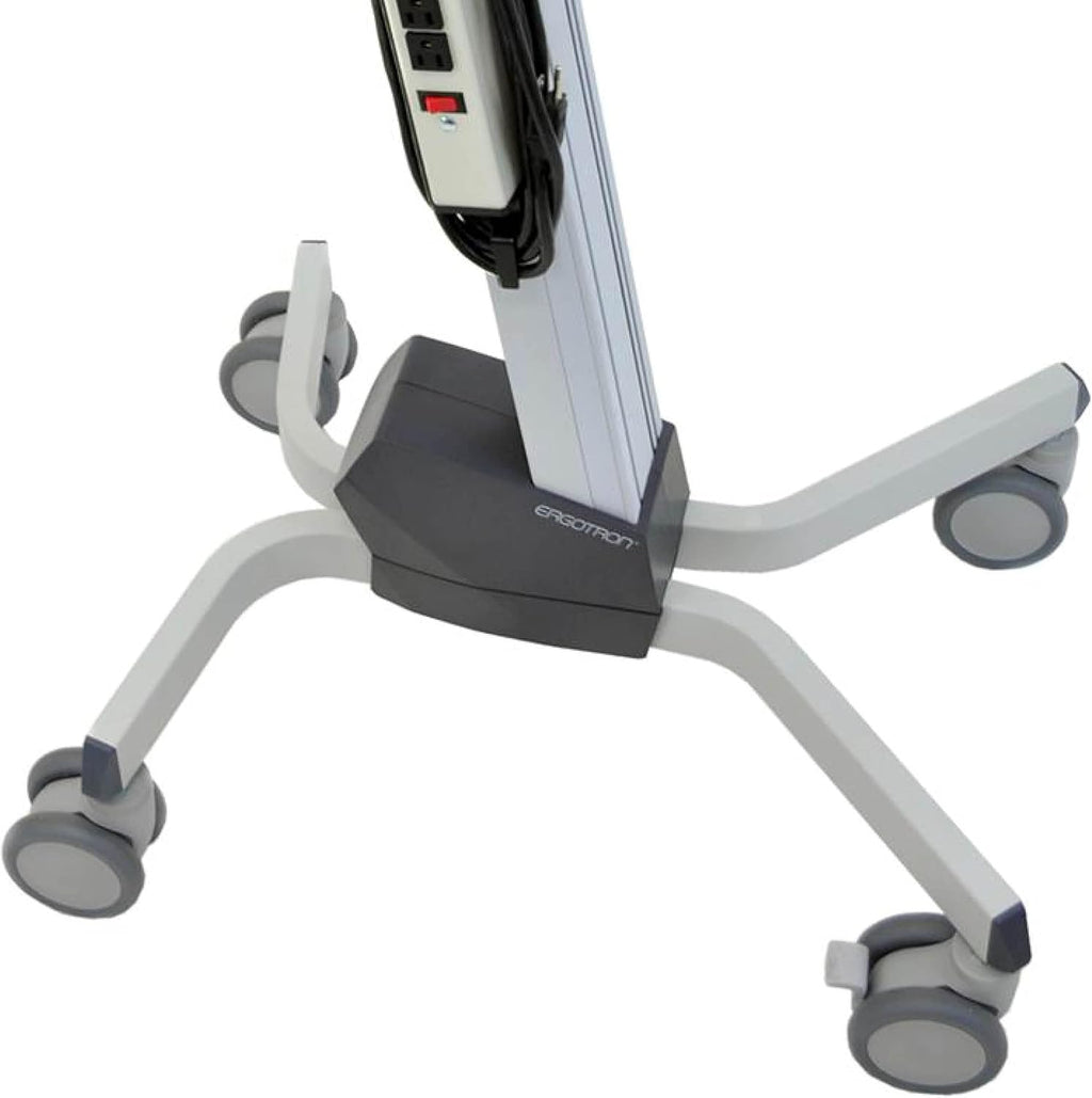 Rolling Computer Cart Mobile Standing Desk Workstation, Grey I284