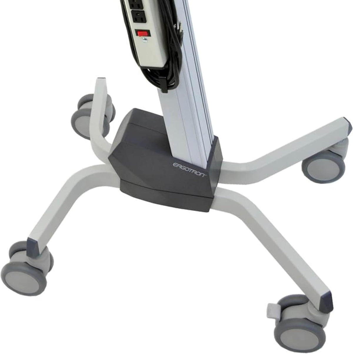 Rolling Computer Cart Mobile Standing Desk Workstation, Grey I284