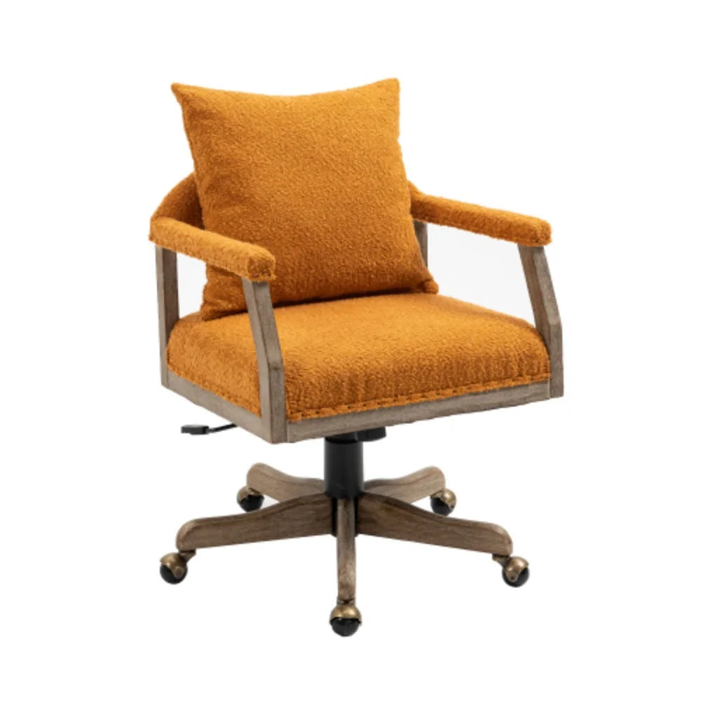 Orange Adjustable Swivel Fabric Office Chair J39980