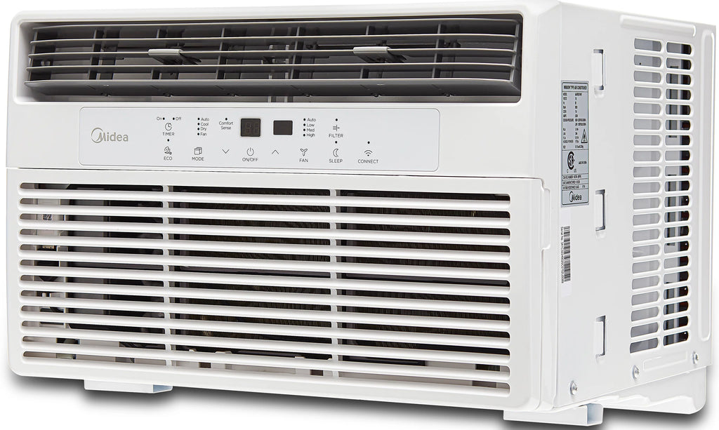 8,000 BTU 115V Smart Window Air Conditioner with Remote, Black K224