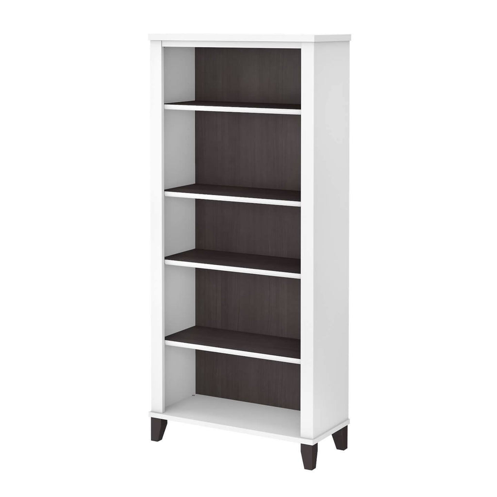 White 5 Shelf Bookcase G54103