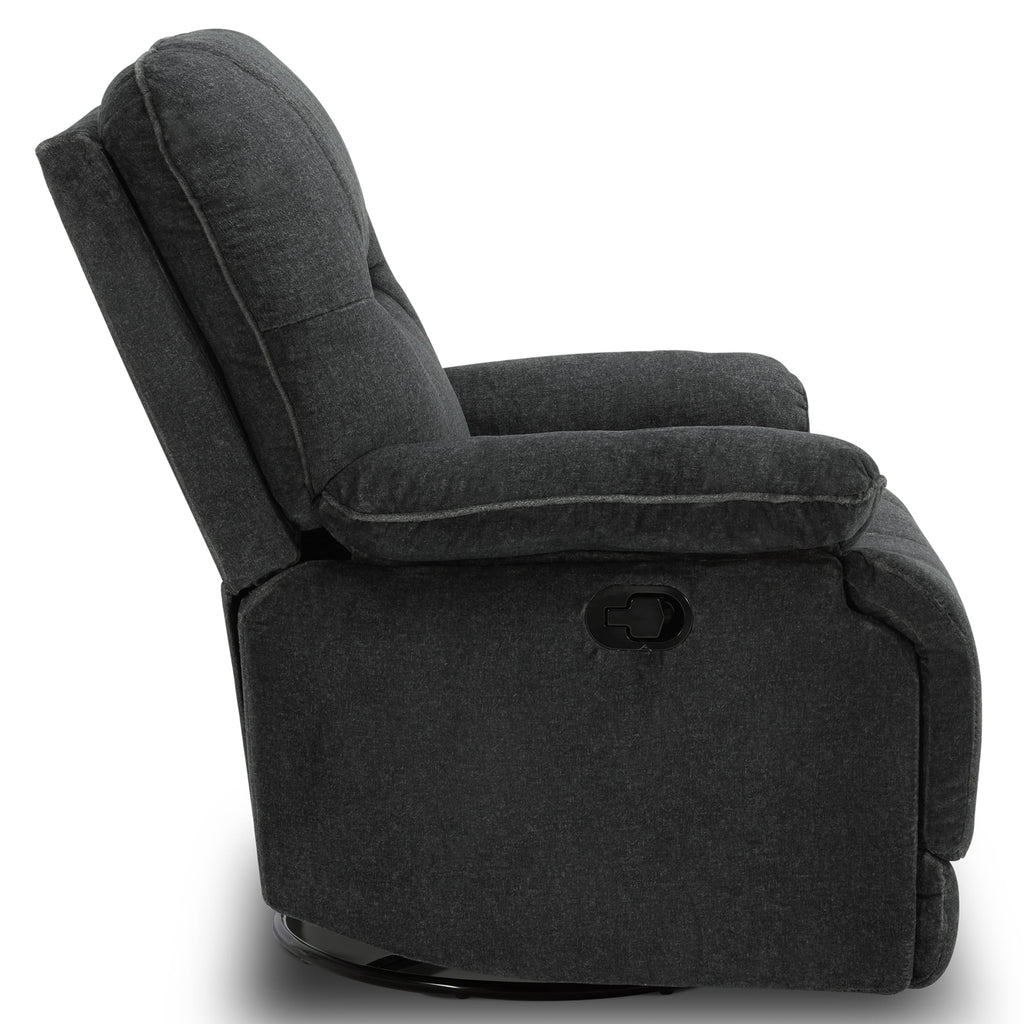 Dark Gray Swivel Glider Rocker Recliner I565055