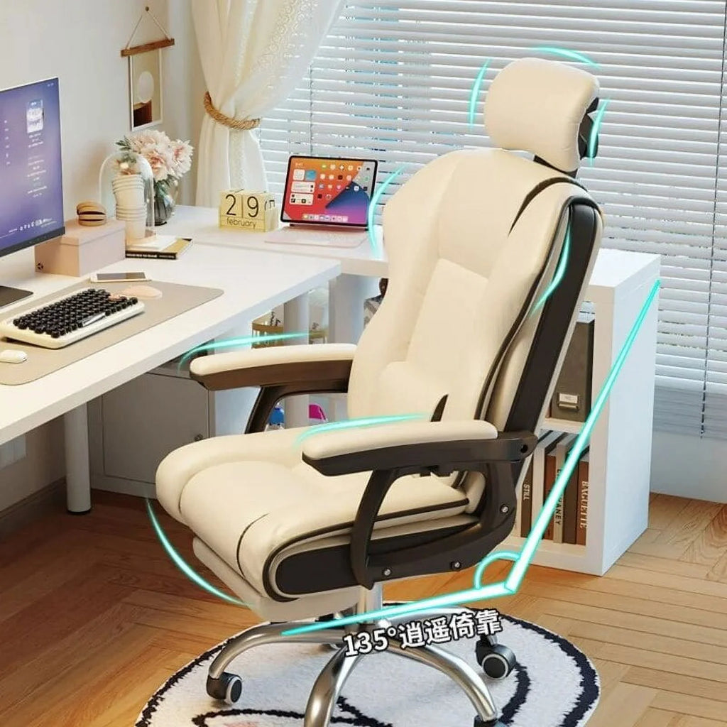Ergonomic Reclining Leather Office Chair H413026