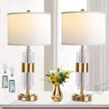 25.5" Gold Metal Touch Control Table Lamp with USB Ports N32395