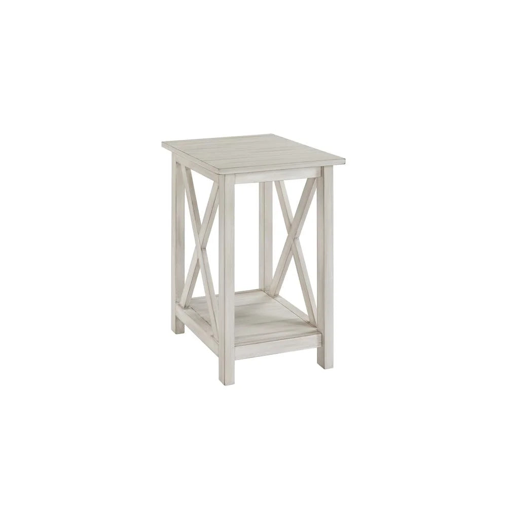 Antique White Wood Side Table U766