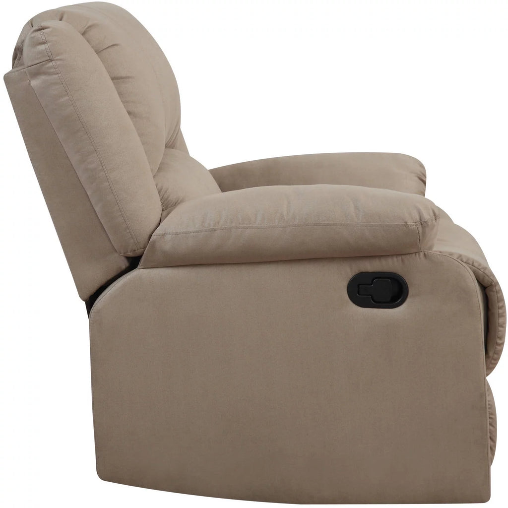 Beige Microfiber Push Back Recliner C178560
