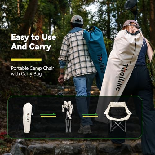 Oversized Heavy Duty Folding Camping Chair with Cup Holders and Carry Bag D54301