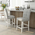 Grey Tufted Counter Chairs Set of 2 G739