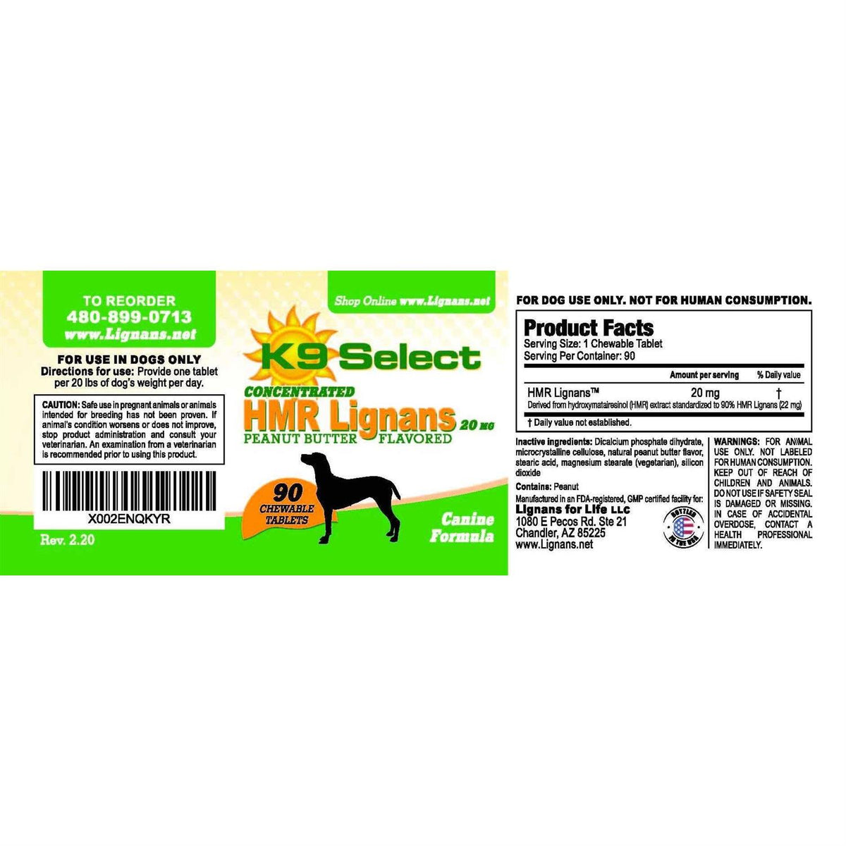 Peanut Butter Dog Hormone Supplement U58964