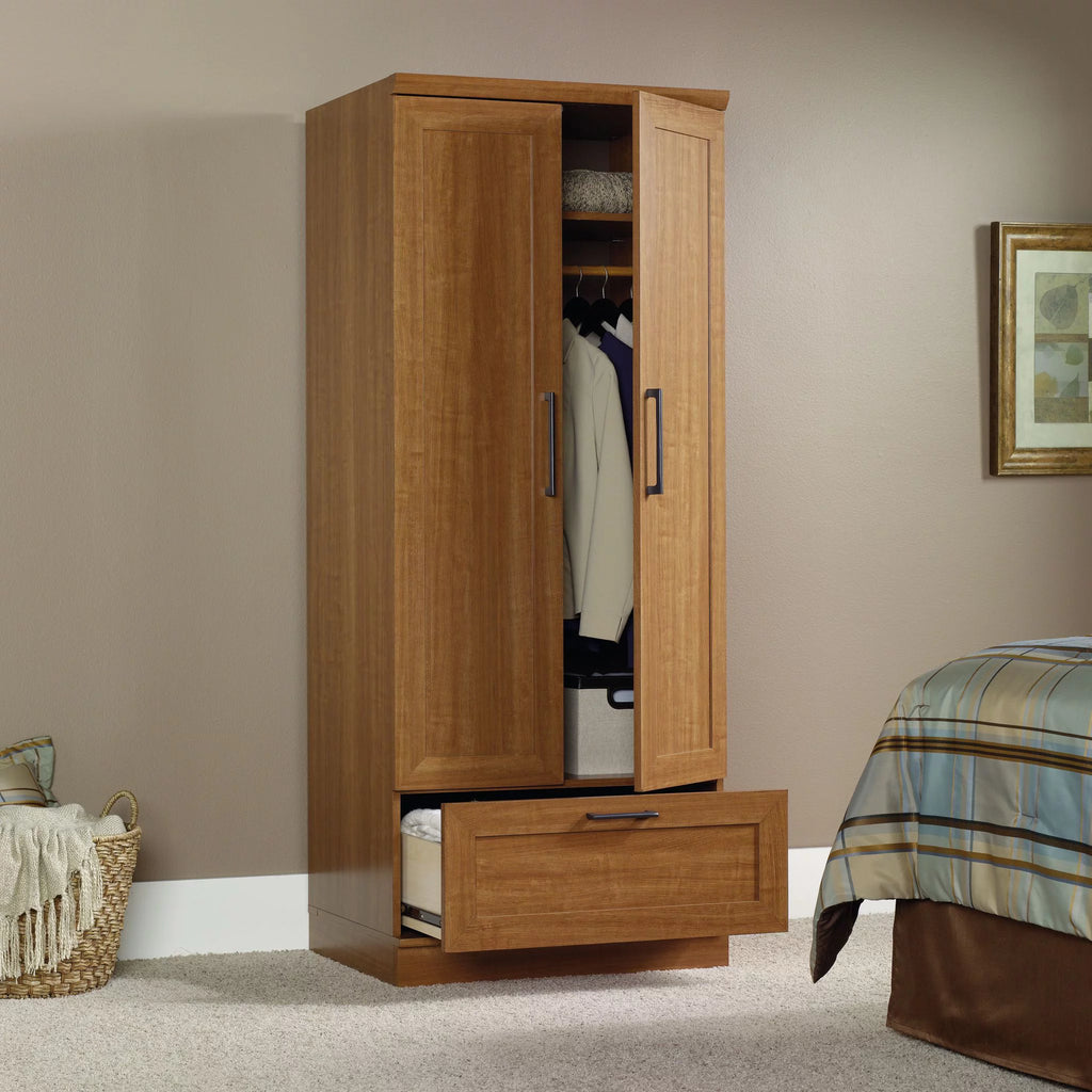 Sienna Oak Finish Wardrobe/Storage Cabinet O9130