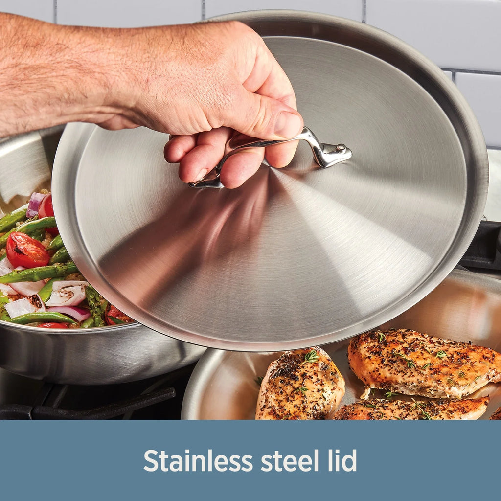 Stainless 3-ply Bonded 4 quart Saute Pan with lid I287390