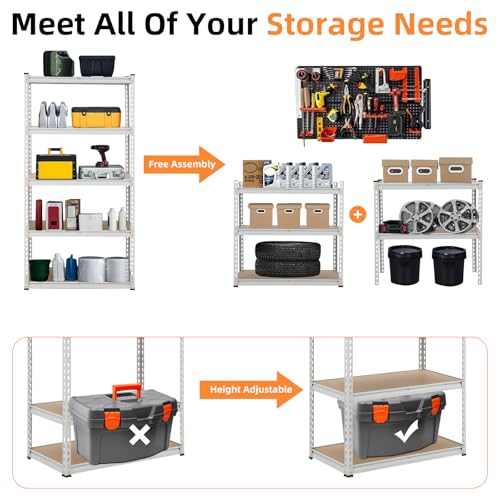 5-Tier Adjustable Heavy Duty Storage Shelves F62914