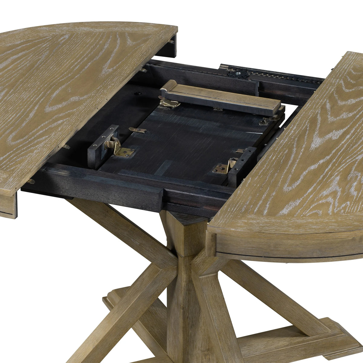 5 Piece Extendable Dining Table Set with 4 Upholstered Chairs O6448