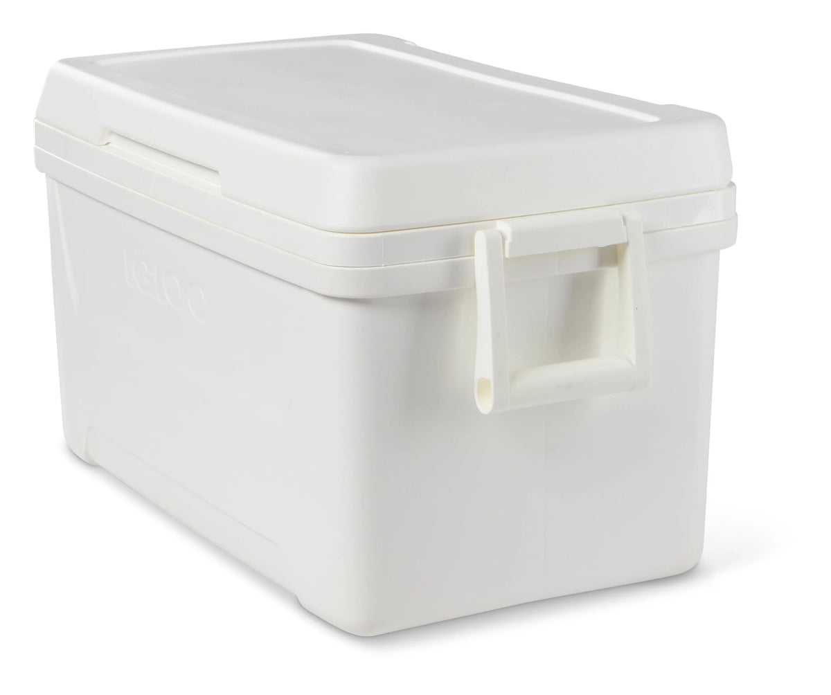 White 48 QT Hard Sided Ice Chest Cooler G13842