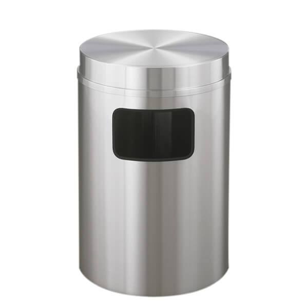 17 Gallon Flat Top Trash Receptacle with Plastic Liner U9456