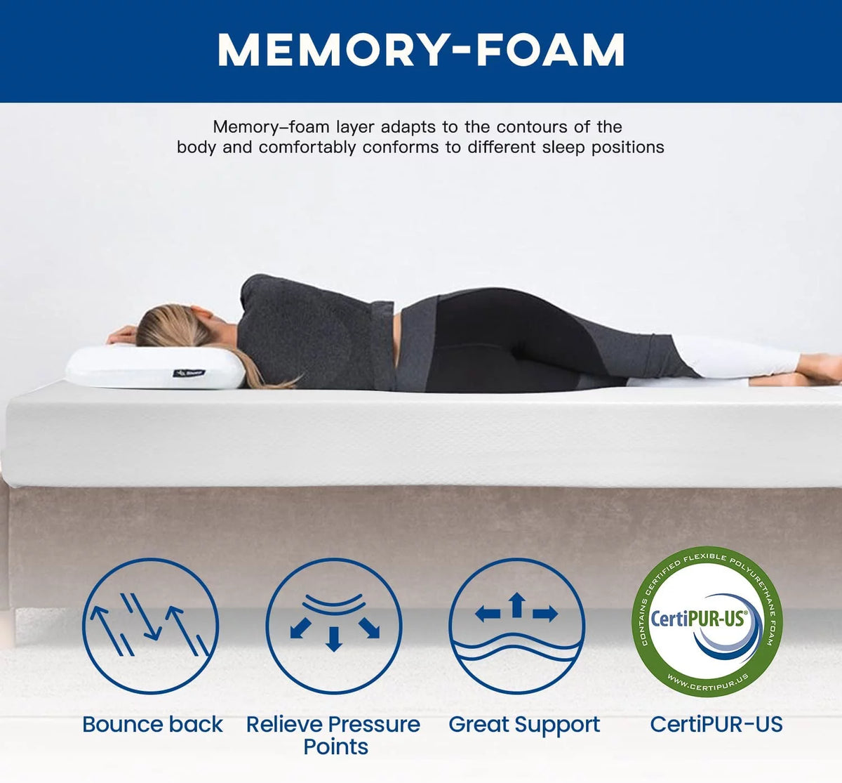 Memory Foam Mattress 10 in Twin S342582