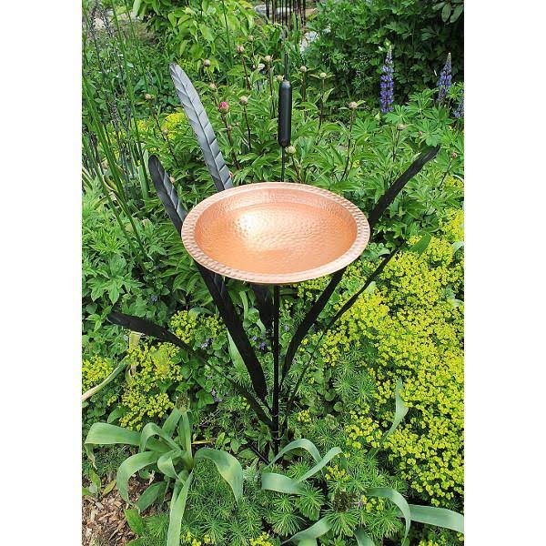 Double Cattail Birdbath K5075