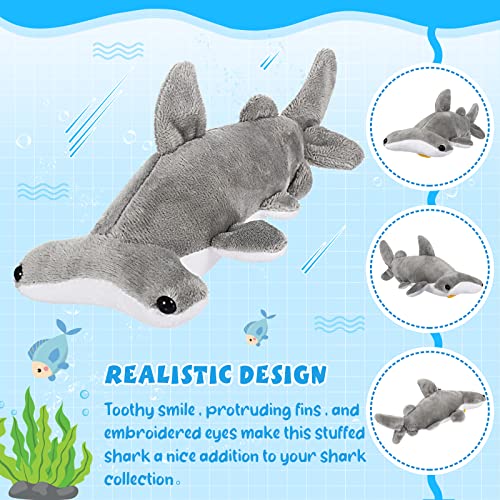 12 Pieces Shark Plush Stuffed Ocean Animals K639