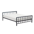 Modern Metal Platform King Bed in Black F9853