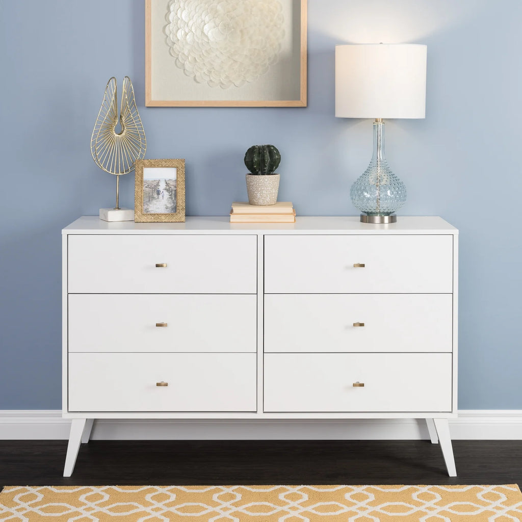 Black 6 Drawer Dresser M4420