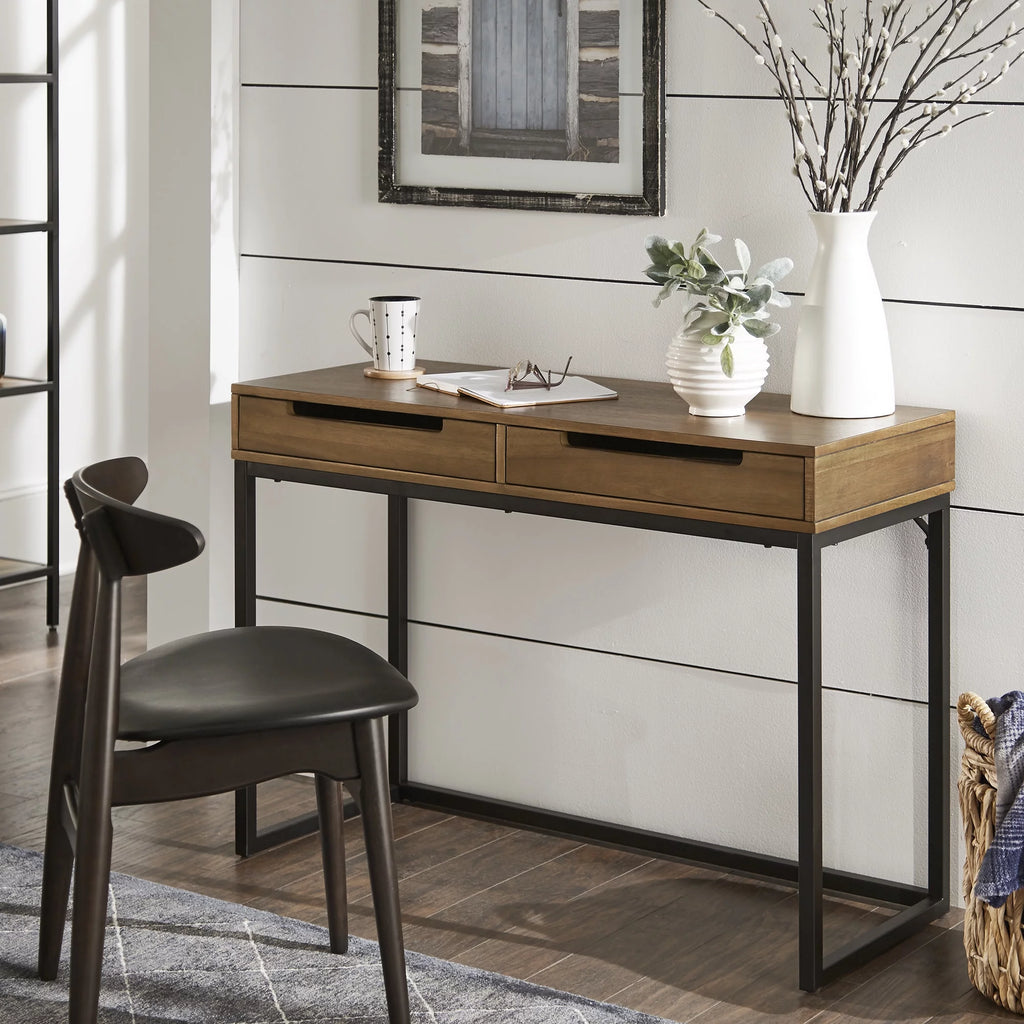 Cherry Finish 2-Drawer Desk V461