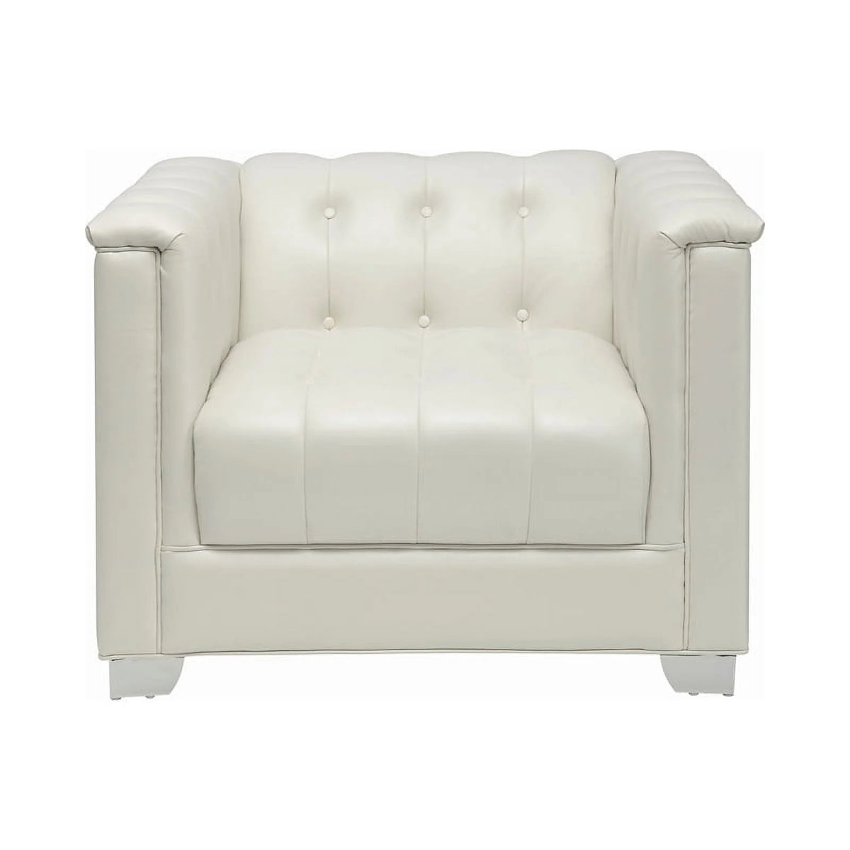 White 3-Piece Tufted Faux Leather Sofa Set L4728