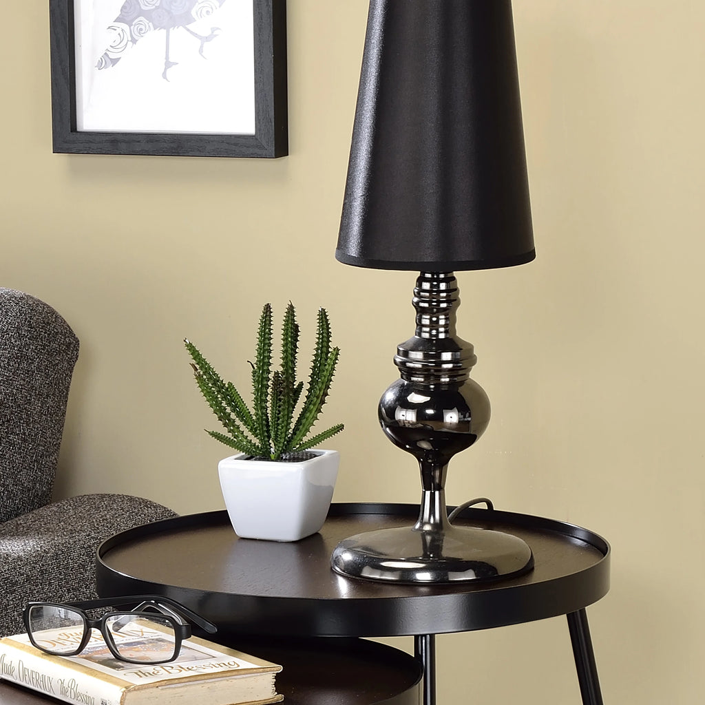 Matte Black Steel 2-Piece Nesting Tables Set E481707