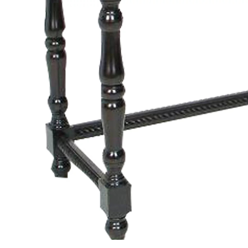 Black Wooden Console Table with Turned Legs Z320862