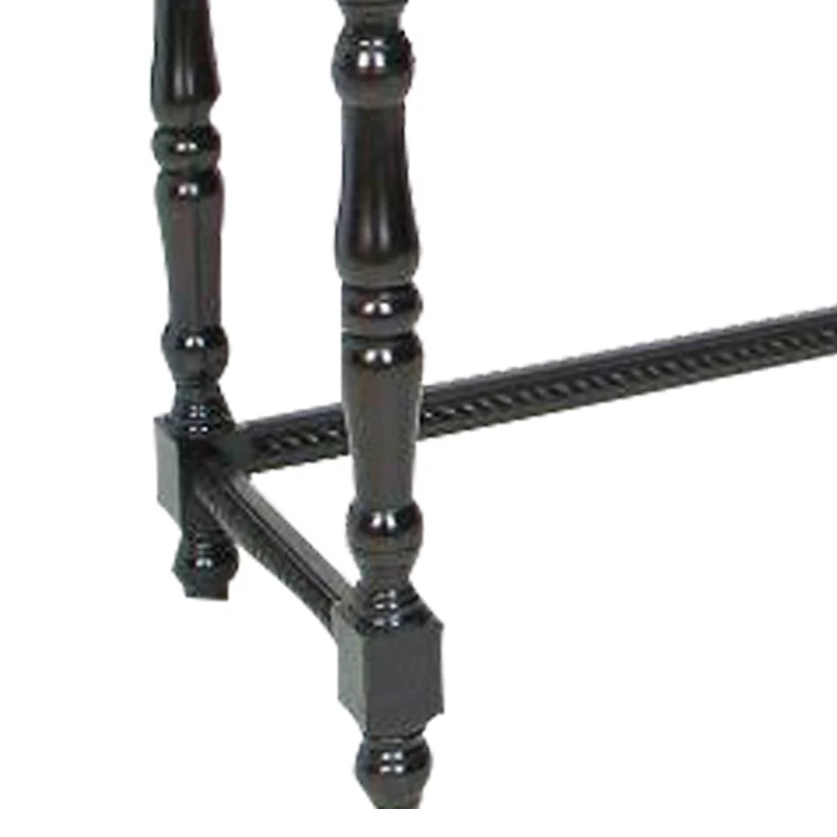 Black Wooden Console Table with Turned Legs Z320862