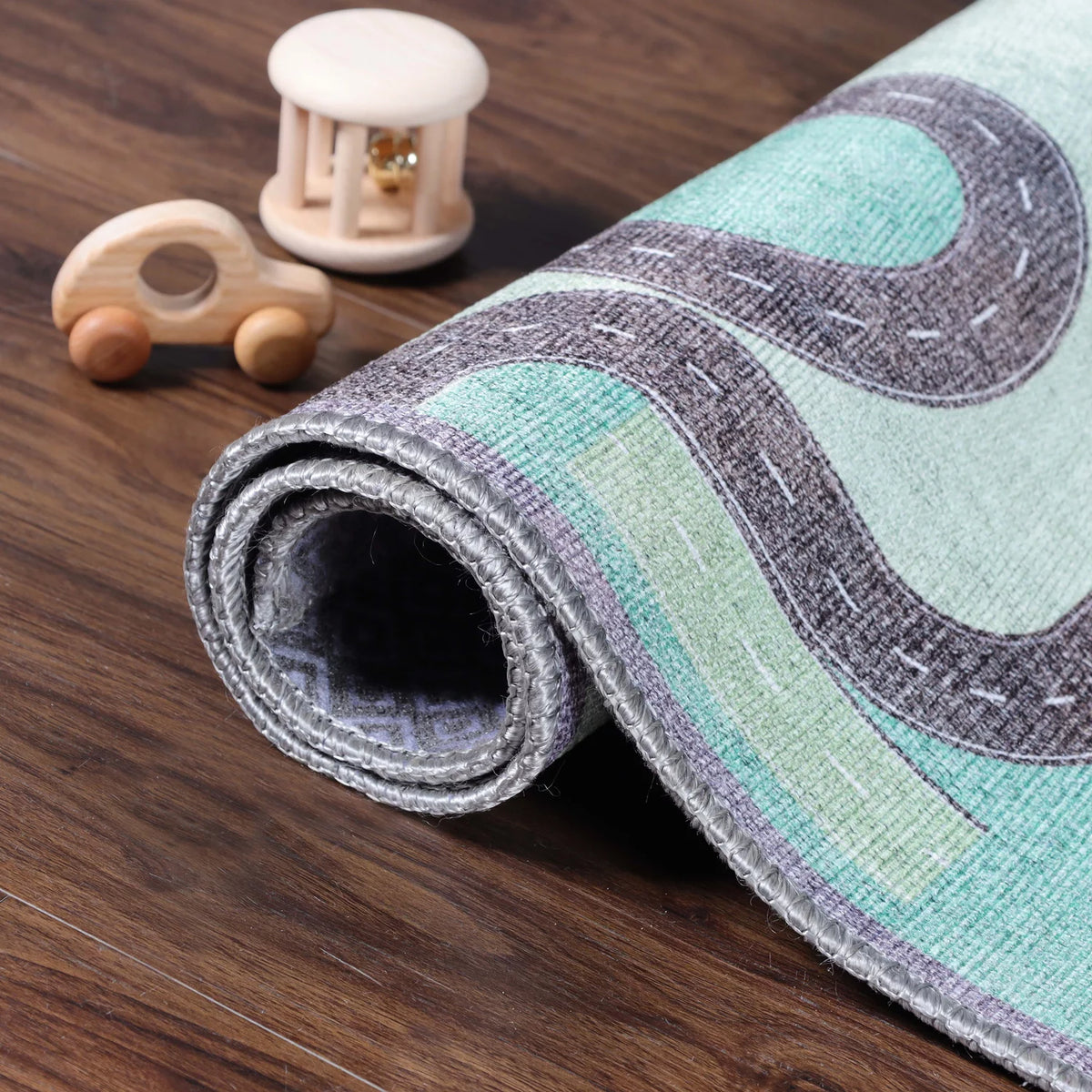 Pine Green 8' x 10' Kids Indoor Area Rug Z9935